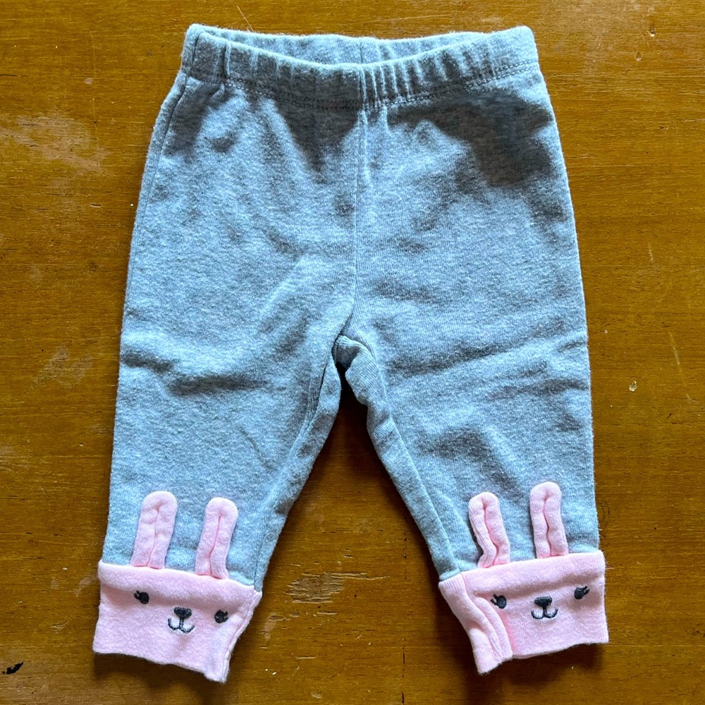 Carter’s Gray Bunny Pants 3 months